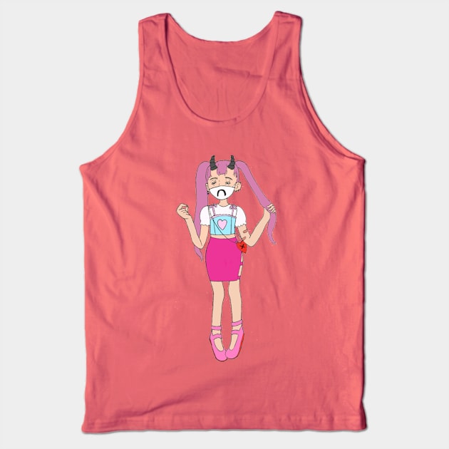 Demon Girl; Inno Is Unhealthy Tank Top by SpookyCow